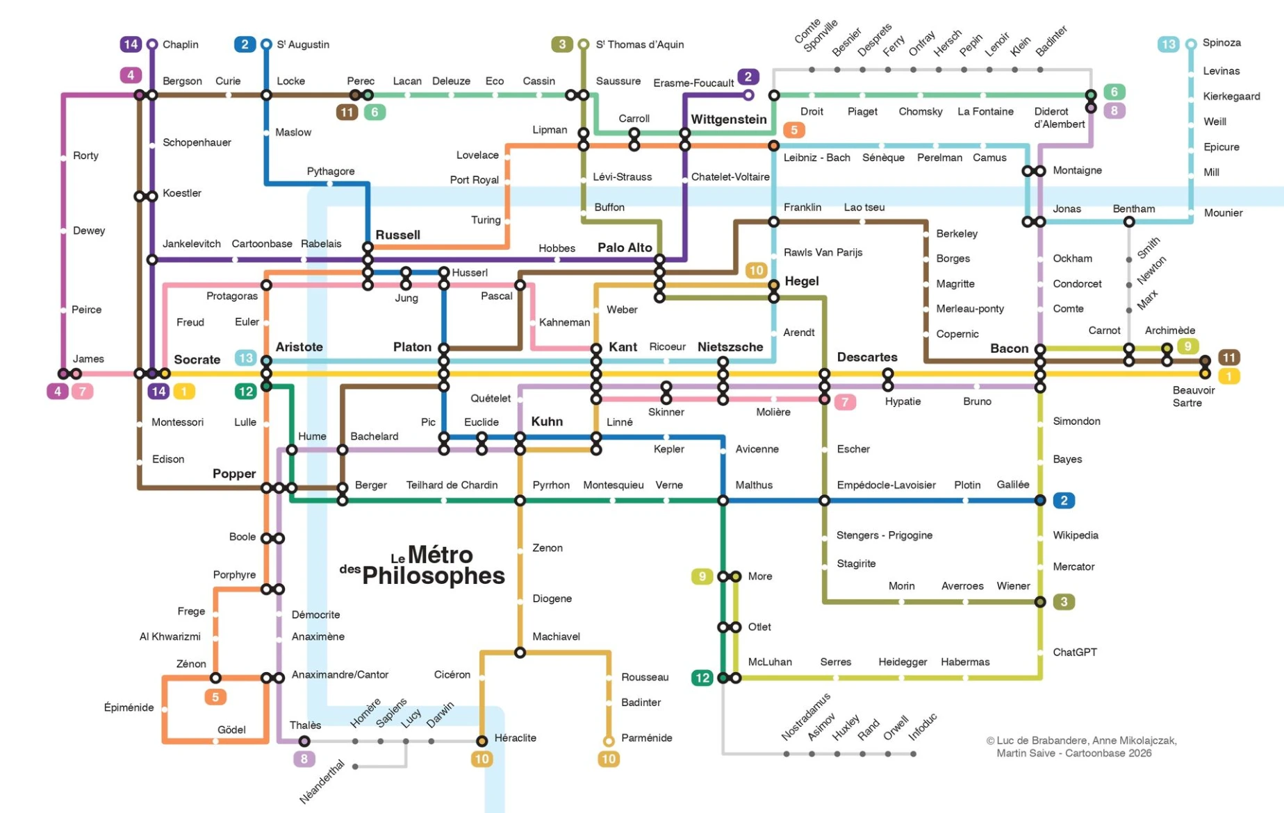 Plan du Métro des Philosophes